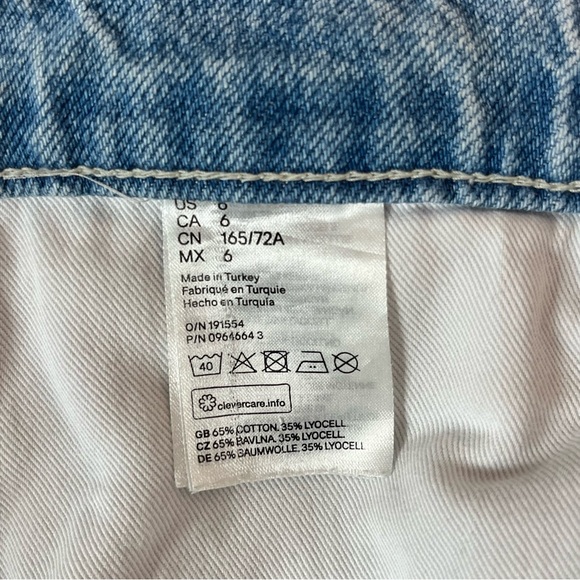 Lee x H&M Collaboration Carpenter Straight Leg Light Blue Jeans Size 6 - Picture 8 of 8